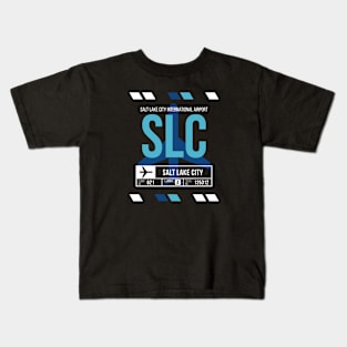 Salt Lake City (SLC) Airport Code Baggage Tag Kids T-Shirt